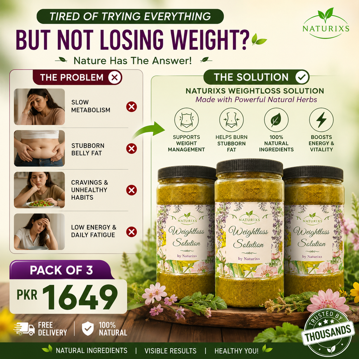 Weight Loss Solution Support - Pack of 3 | Buy Now